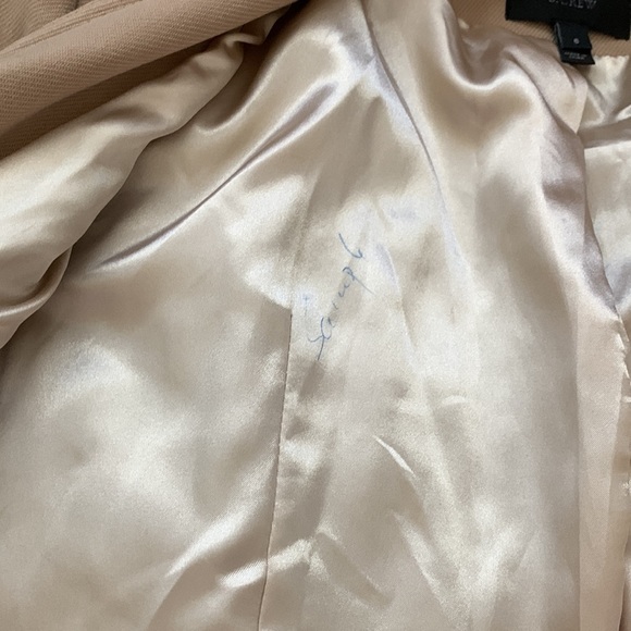🆕 new J Crew camel tan blazer jacket cropped women’s size 6 slight defect - Picture 3 of 6